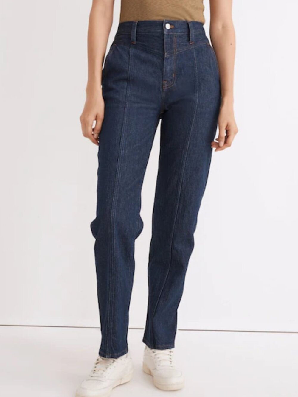 Madewell The Perfect Vintage Straight Jean in Greenhaven Wash Seamed Version 24